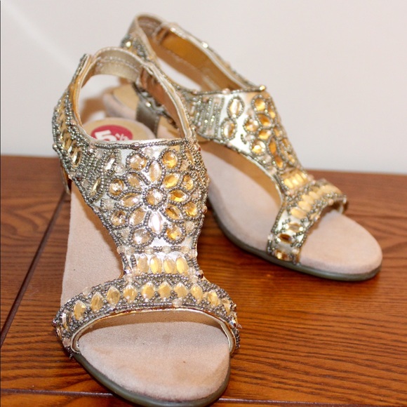 Gold bling heels - Picture 2 of 7